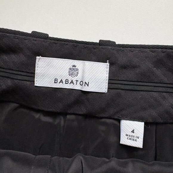 Aritzia Babaton Agency Wool Pant High Waisted Wool Twill Trousers Black Size 4 - Picture 8 of 10